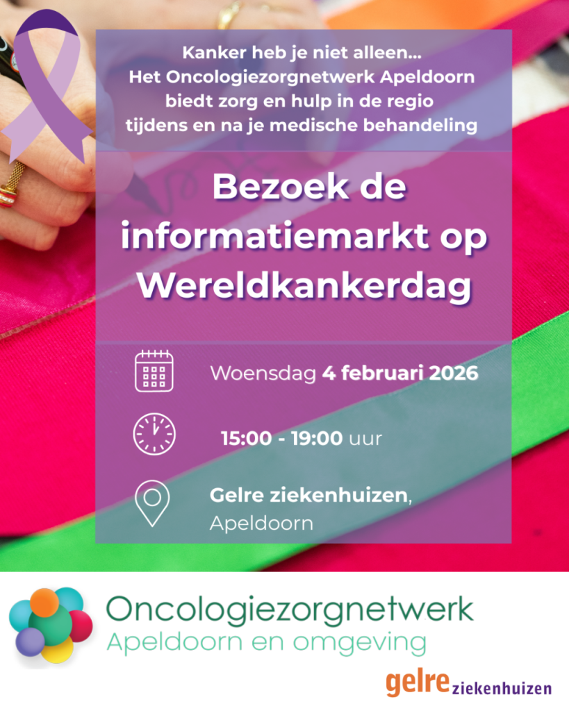 Informatiemarkt Wereldkankerdag 2026 in Gelre Apeldoorn biedt hulp en steun